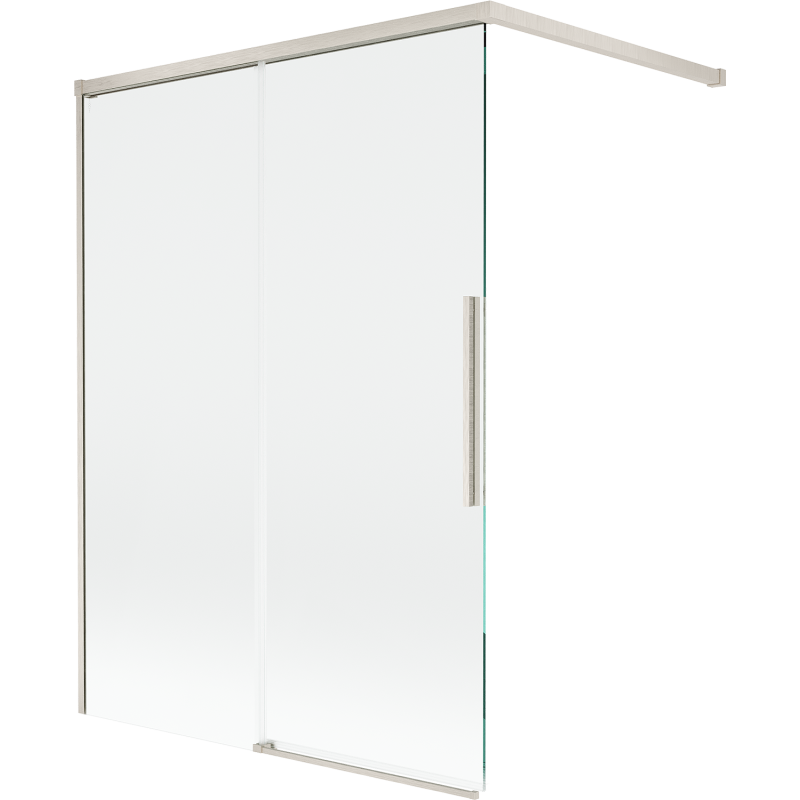 Mexen Rox sprchový záves skladací dvojkrídlový 120 x 150 cm, transparentný, brúsený nikel - 8C9-120-003-97-00