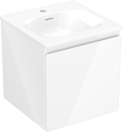 Mexen Orio kúpeľňová skrinka 45 cm s umývadlom Vela, 1 zásuvka, biely lesk - 91A10-04547-1-BF00-W23M00