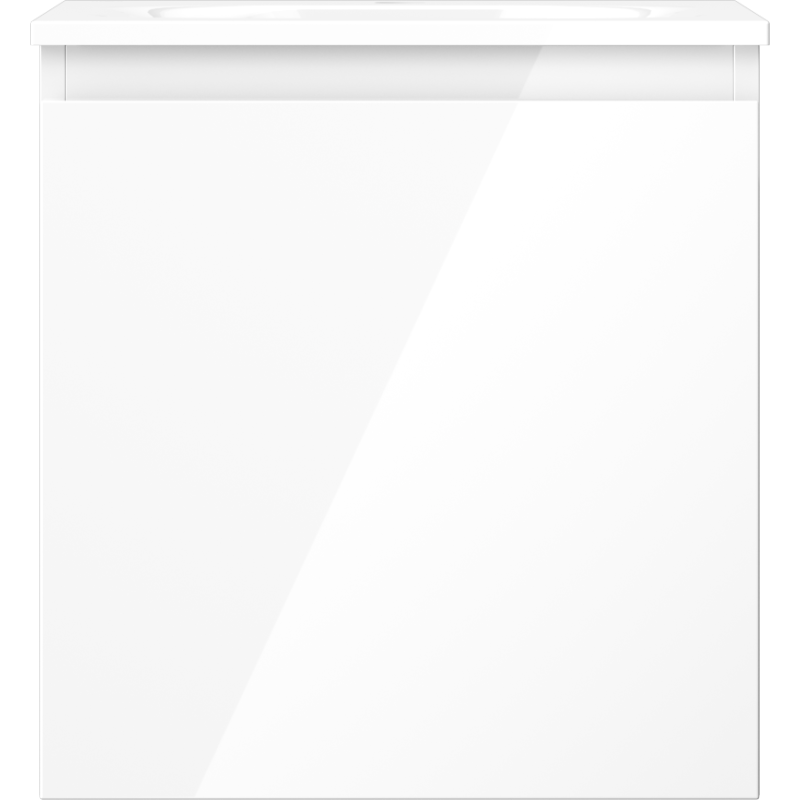 Mexen Orio kúpeľňová skrinka 45 cm s umývadlom Vela, 1 zásuvka, biely lesk - 91A10-04547-1-BF00-W23M00