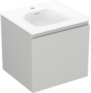 Mexen Orio kúpeľňová skrinka 50 cm s umývadlom Vela, 1 zásuvka, sivá matná/biela matná - 91A10-05047-1-BF62-W23M01