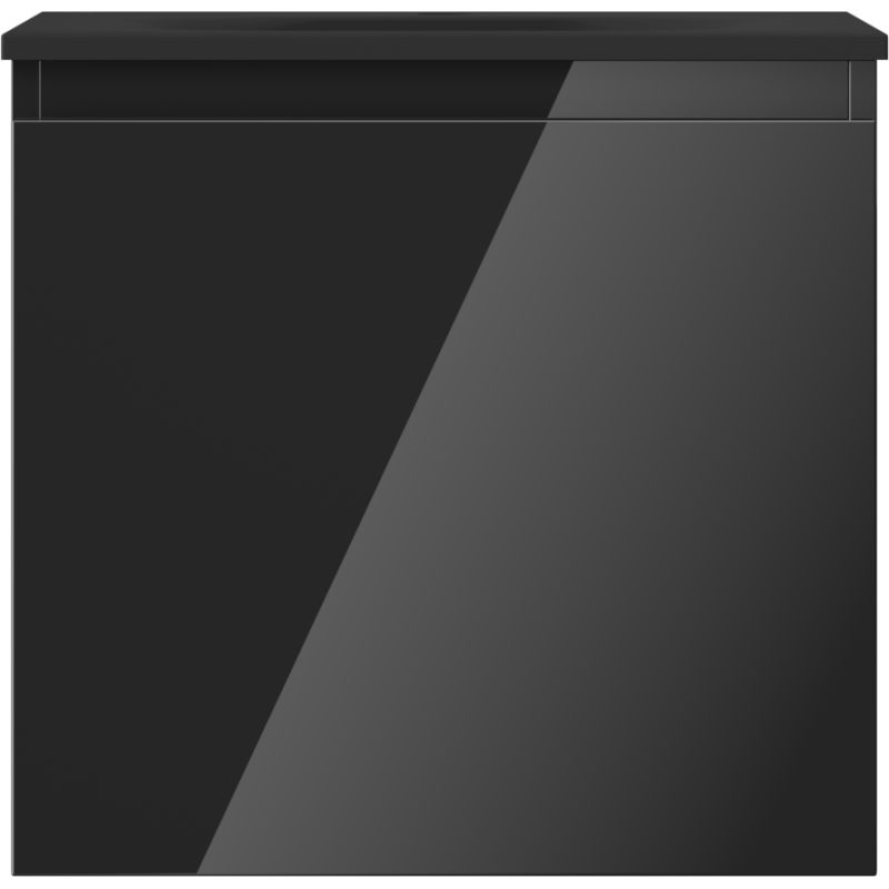 Mexen Orio kúpeľňová skrinka 50 cm s umývadlom Vela, 1 zásuvka, čierny lesk/čierny mat - 91A10-05047-1-BF70-W23M71
