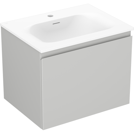 Mexen Orio kúpeľňová skriňa 60 cm s umývadlom Vela, 1 zásuvka, sivá matná/biela matná - 91A10-06047-1-BF62-W23M01