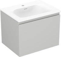 Mexen Orio kúpeľňová skriňa 60 cm s umývadlom Vela, 1 zásuvka, sivá matná/biela matná - 91A10-06047-1-BF62-W23M01