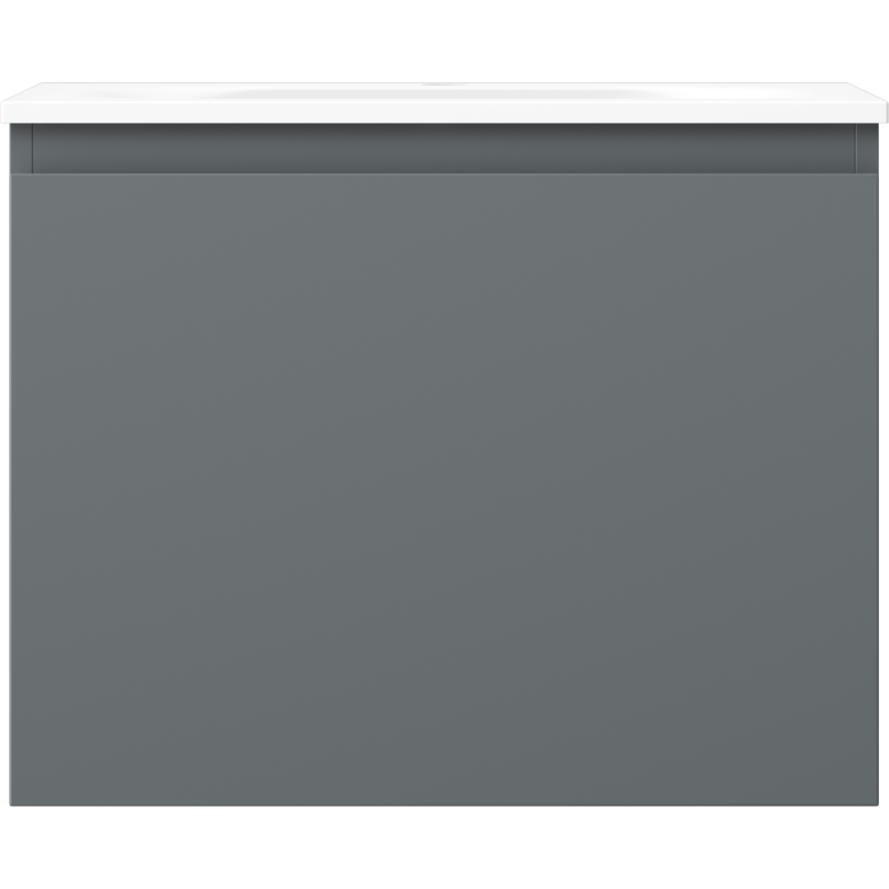 Mexen Orio kúpeľňová skrinka 60 cm s umývadlom Vela, 1 zásuvka, grafit mat/biela mat - 91A10-06047-1-BF66-W23M01