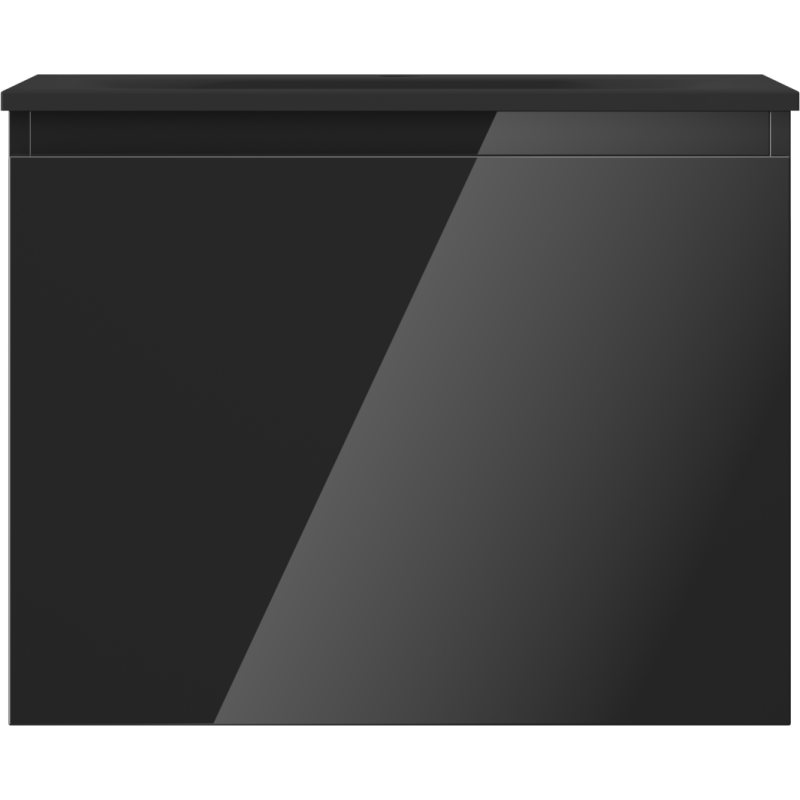 Mexen Orio kúpeľňová skrinka 60 cm s umývadlom Vela, 1 zásuvka, čierny lesk/čierna matná - 91A10-06047-1-BF70-W23M71