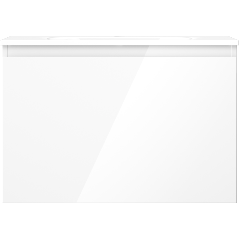 Mexen Orio kúpeľňová skrinka 70 cm s umývadlom Vela, 1 zásuvka, biely lesk - 91A10-07047-1-BF00-W23M00