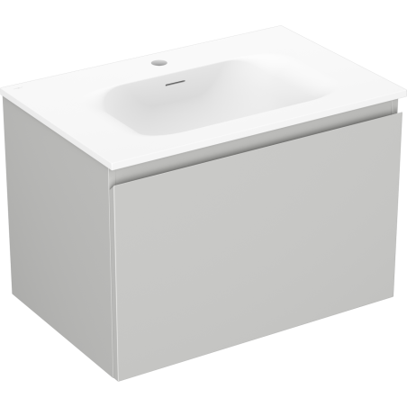 Mexen Orio kúpeľňová skrinka 70 cm s umývadlom Vela, 1 zásuvka, sivá matná/biela matná - 91A10-07047-1-BF62-W23M01