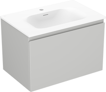 Mexen Orio kúpeľňová skrinka 70 cm s umývadlom Vela, 1 zásuvka, sivá matná/biela matná - 91A10-07047-1-BF62-W23M01