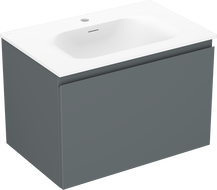 Mexen Orio kúpeľňová skrinka 70 cm s umývadlom Vela, 1 zásuvka, grafit mat/ biela mat - 91A10-07047-1-BF66-W23M01