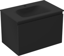 Mexen Orio kúpeľňová skrinka 70 cm s umývadlom Vela, 1 zásuvka, čierna matná - 91A10-07047-1-BF71-W23M71