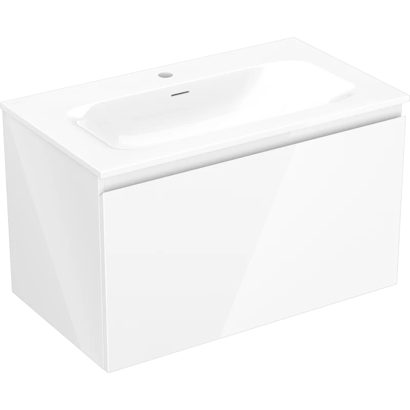 Mexen Orio kúpeľňová skrinka 80 cm s umývadlom Vela, 1 zásuvka, biela lesk - 91A10-08047-1-BF00-W23M00