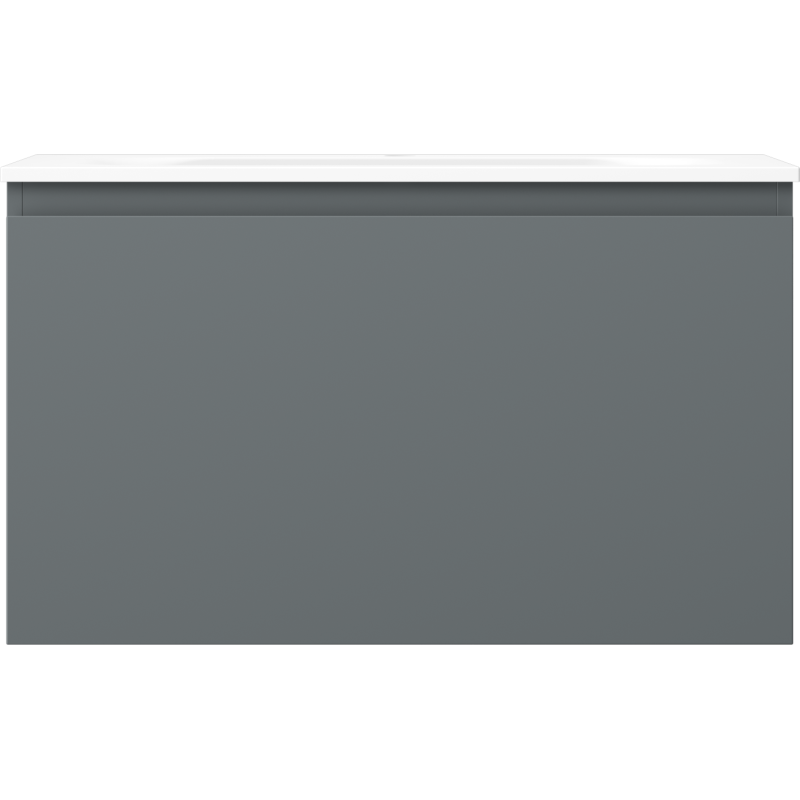 Mexen Orio kúpeľňová skrinka 80 cm s umývadlom Vela, 1 zásuvka, grafit mat/biela mat - 91A10-08047-1-BF66-W23M01