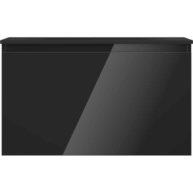 Mexen Orio kúpeľňová skrinka 80 cm s umývadlom Vela, 1 zásuvka, čierny lesk/čierny mat - 91A10-08047-1-BF70-W23M71