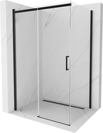 Mexen Omega sprchová kabína, posuvné dvere 130 x100 cm, transparentnéné, čierna - 825-130-100-70-00