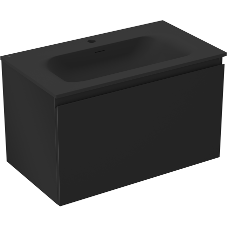 Mexen Orio kúpeľňová skrinka 80 cm s umývadlom Vela, 1 zásuvka, čierna matná - 91A10-08047-1-BF71-W23M71
