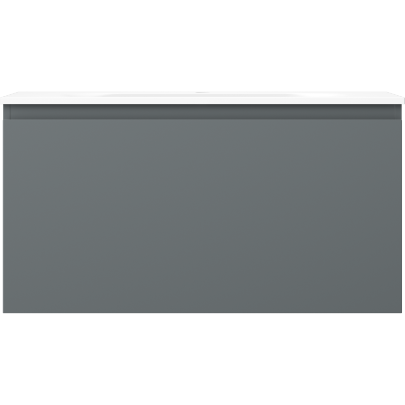 Mexen Orio kúpeľňová skrinka 90 cm s umývadlom Vela, 1 zásuvka, grafit mat/biela mat - 91A10-09047-1-BF66-W23M01