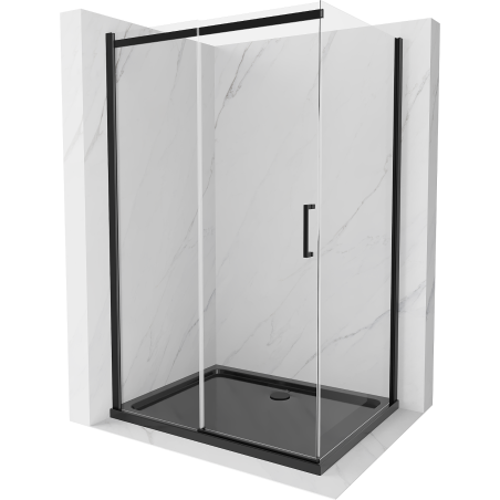 Mexen Omega posuvná sprchová kabína 120 x 90 cm, transparentná, čierna + sprchová vanička Flat, čierna - 825-120-090-70-00-4070?