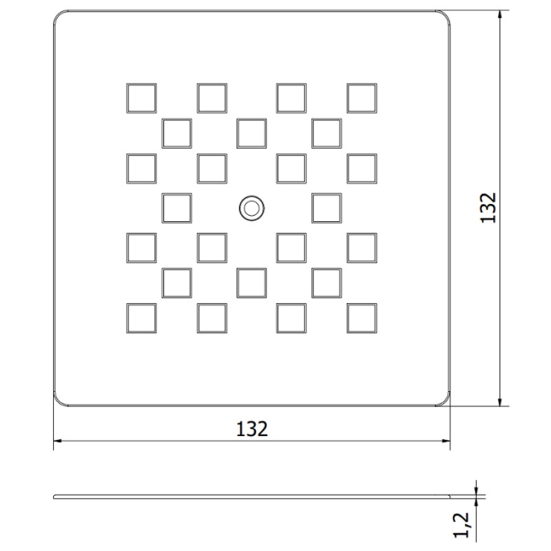 Mexen Stone+ kryt na sprchový kút, brúsená pištoľová sivá - 44910066