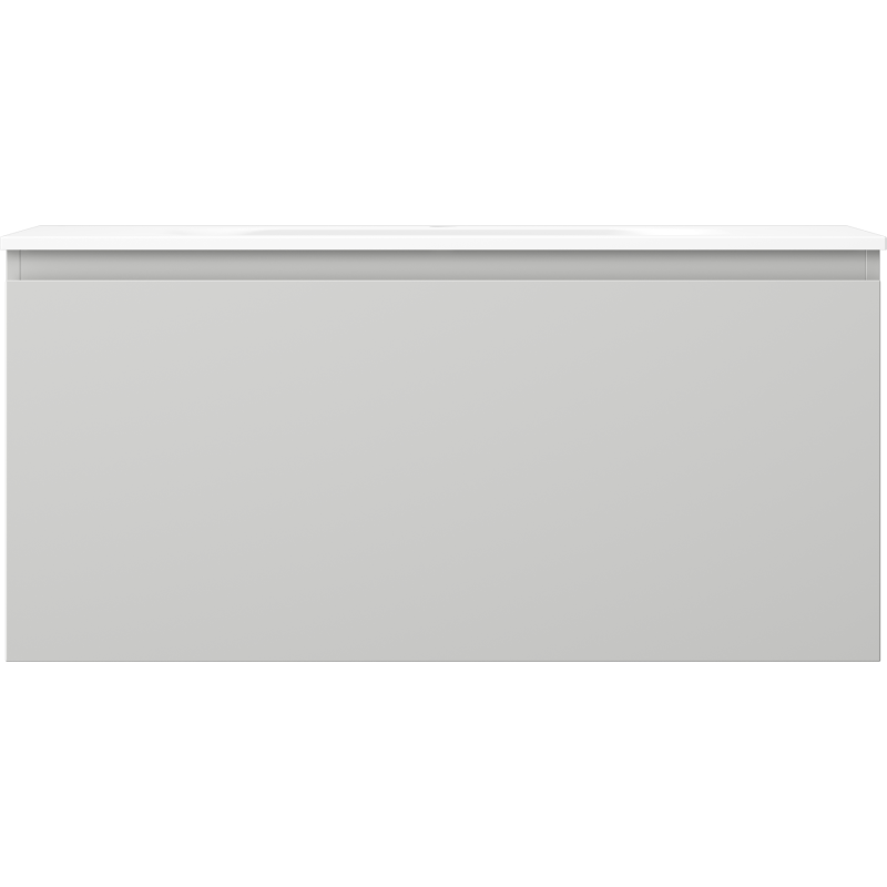 Mexen Orio kúpeľňová skrinka 100 cm s umývadlom Vela, 1 zásuvka, sivá matná/biela matná - 91A10-10047-1-BF62-W23M01