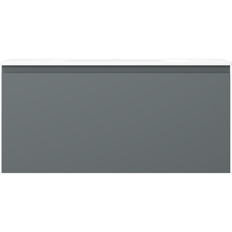 Mexen Orio kúpeľňová skrinka 100 cm s umývadlom Vela, 1 zásuvka, grafit mat/biela mat - 91A10-10047-1-BF66-W23M01
