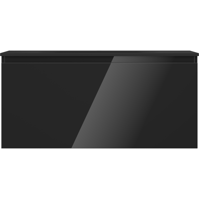 Mexen Orio kúpeľňová skrinka 100 cm s umývadlom Vela, 1 zásuvka, čierny lesk/čierny mat - 91A10-10047-1-BF70-W23M71