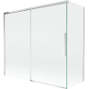 Mexen Rox parný panel na vaňu 2-dielny posuvný 170 + 70 x 150 cm, transparentný, chróm - 8C9-170-070-01-00