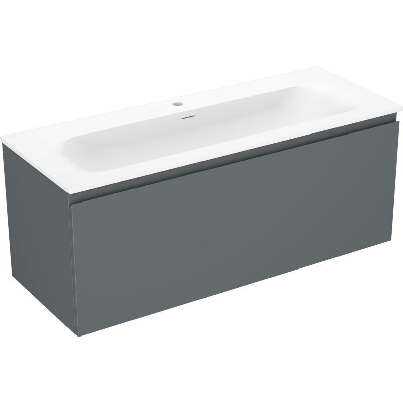 Mexen Orio kúpeľňová skrinka 120 cm s umývadlom Vela, 1 zásuvka, grafit matný/biely matný - 91A10-12047-1-BF66-W23M01