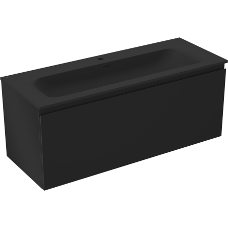Mexen Orio kúpeľňová skrinka 120 cm s umývadlom Vela, 1 zásuvka, čierny mat - 91A10-12047-1-BF71-W23M71