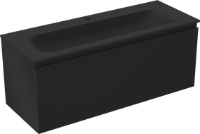 Mexen Orio kúpeľňová skrinka 120 cm s umývadlom Vela, 1 zásuvka, čierny mat - 91A10-12047-1-BF71-W23M71