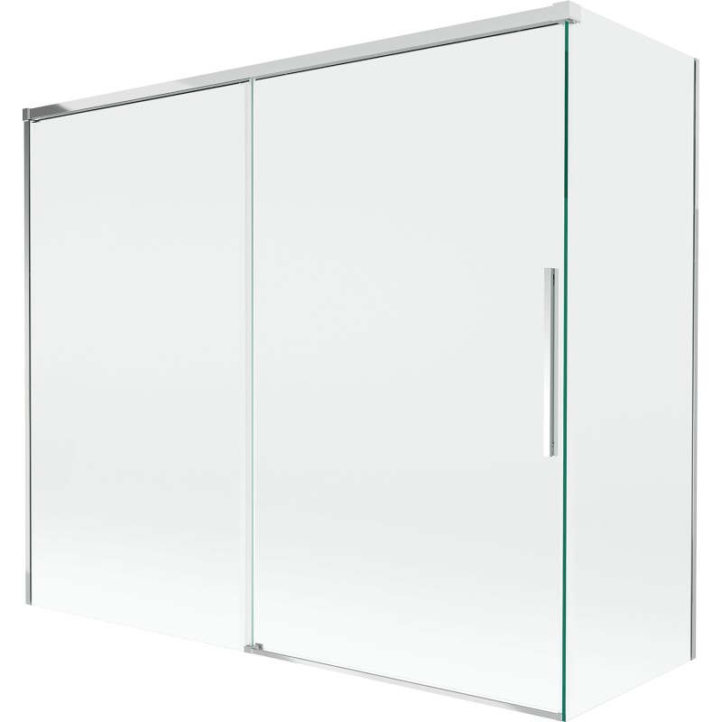 Mexen Rox sprchová zástena na vaňu 2-krídlová posuvná 180 + 90 x 150 cm, transparentná, chróm - 8C9-180-090-01-00