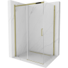 Mexen Omega sprchová kabína, posuvné dvere 110 x 90 cm, transparentnéné, zlatá - 825-110-090-50-00
