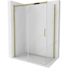 Mexen Omega posuvná sprchová kabína 130 x 70 cm, transparentná, zlatá - 825-130-070-50-00