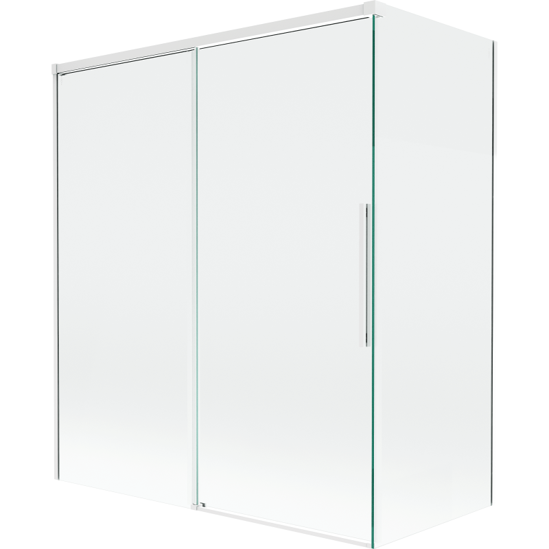 Mexen Rox sprchová zástena dvojkrídlová posuvná 140 + 70 x 150 cm, transparentná, biela - 8C9-140-070-20-00