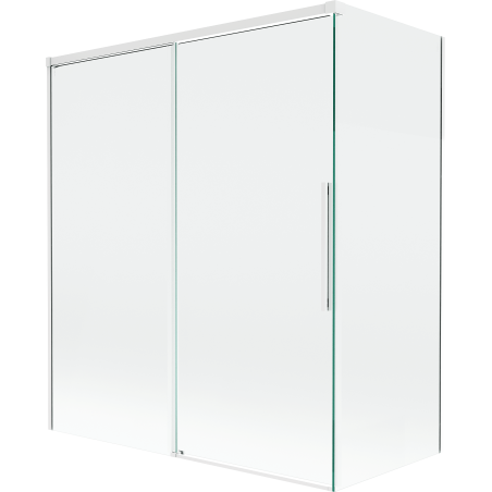 Mexen Rox sprchová zástena dvojkrídlová posuvná 140 + 70 x 150 cm, transparentná, biela - 8C9-140-070-20-00