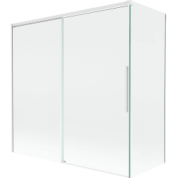 Mexen Rox dvojkrídlová posuvná sprchová zástena 160 + 75 x 150 cm, priehľadná, biela - 8C9-160-075-20-00