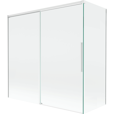Mexen Rox sprchová zástena 2-krídlová posuvná 160 + 75 x 150 cm, transparentná, biela - 8C9-160-075-20-00