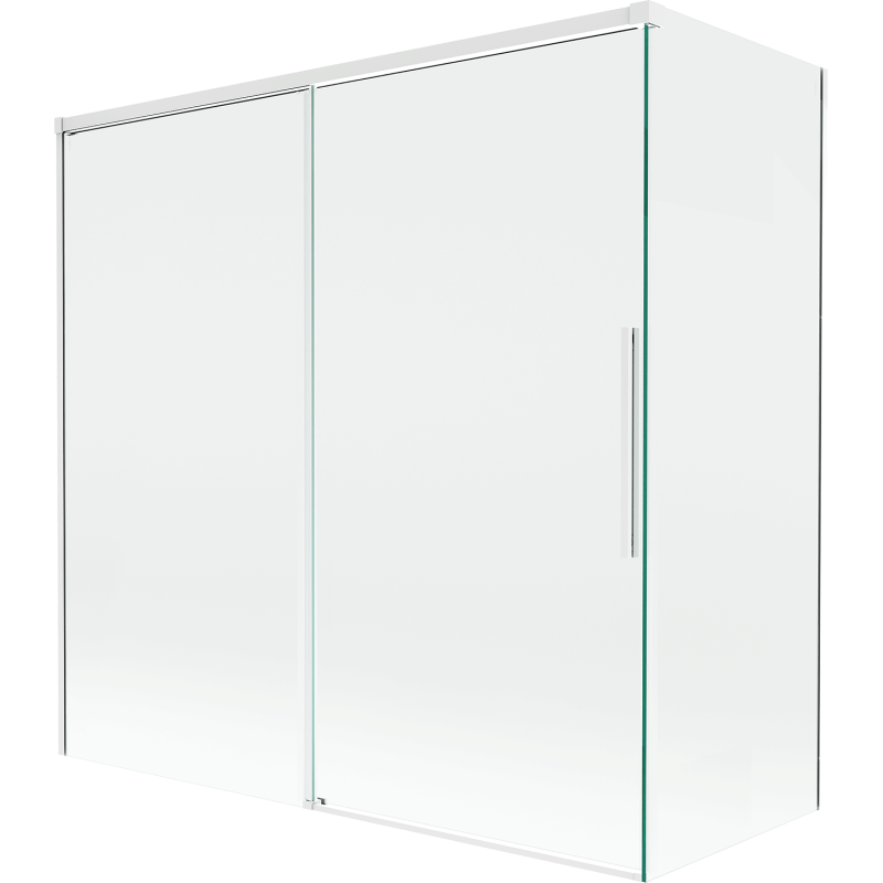 Mexen Rox dvojkrídlová vaňová zástena, posuvná, 160 + 80 x 150 cm, priehľadná, biela - 8C9-160-080-20-00