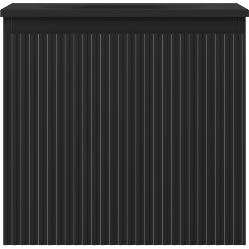 Mexen Rivel kúpeľňová skrinka 50 cm s umývadlom Vela, 1 zásuvka, ryhovaná, čierna matná - 91A20-05047-1-BF71-W23M71