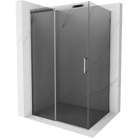 Mexen Omega sprchová kabína posuvná 100 x 80 cm, grafit, chróm - 825-100-080-01-40