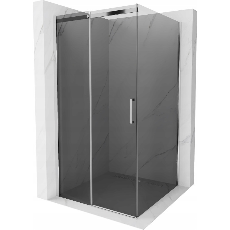 Mexen Omega sprchovací kút posuvný 100 x 100 cm, grafit, chróm - 825-100-100-01-40