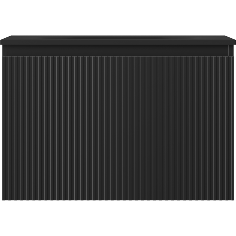 Mexen Rivel kúpeľňová skrinka 70 cm s umývadlom Vela, 1 zásuvka, ryhovaná, čierna mat - 91A20-07047-1-BF71-W23M71