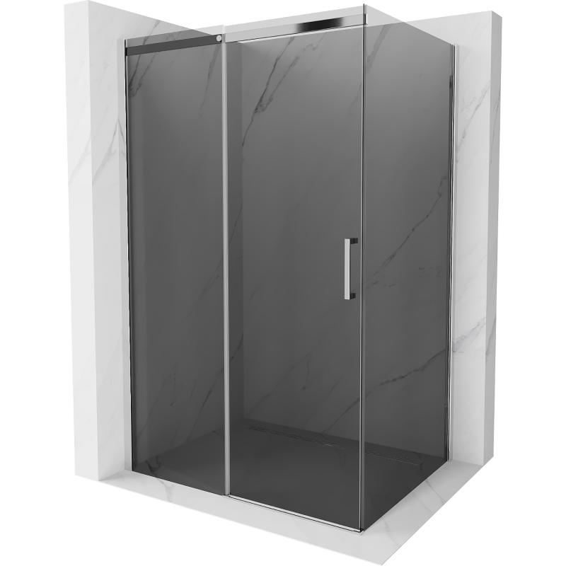 Mexen Omega sprchovací kút posuvný 120 x 90 cm, grafit, chróm - 825-120-090-01-40