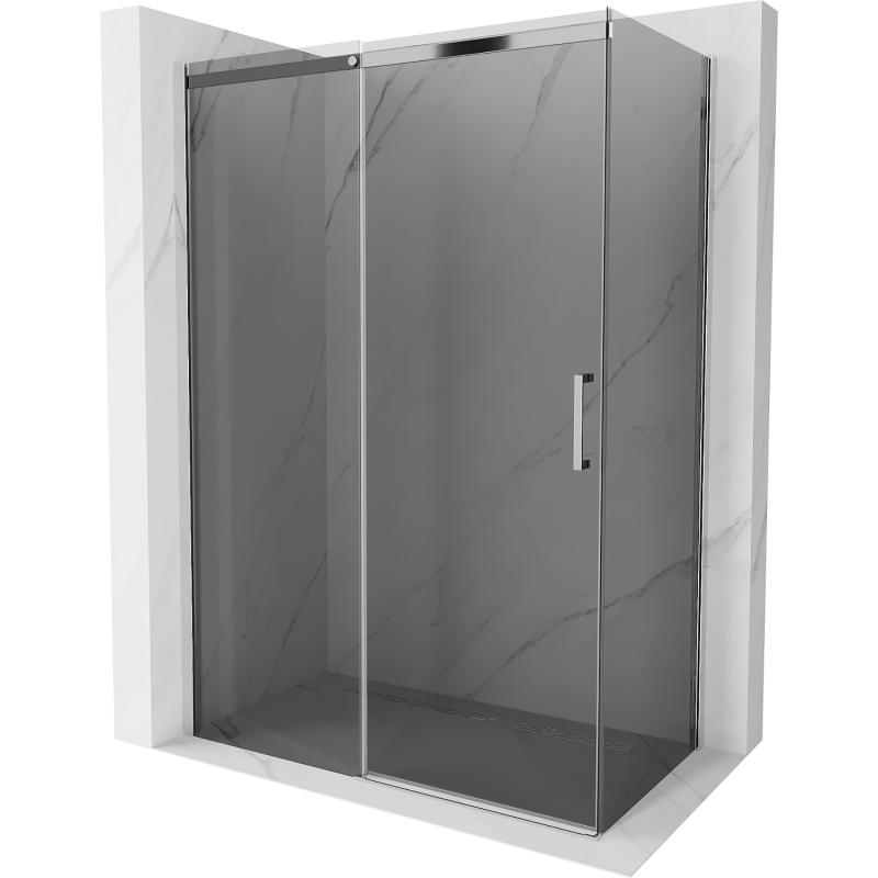 Mexen Omega rozťahovacia sprchová kabína 130 x 70 cm, grafit, chróm - 825-130-070-01-40