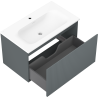 Mexen Rivel kúpeľňová skrinka 80 cm s umývadlom Vela, 1 zásuvka, ryhovaná, grafit mat/biela mat - 91A20-08047-1-BF66-W23M01