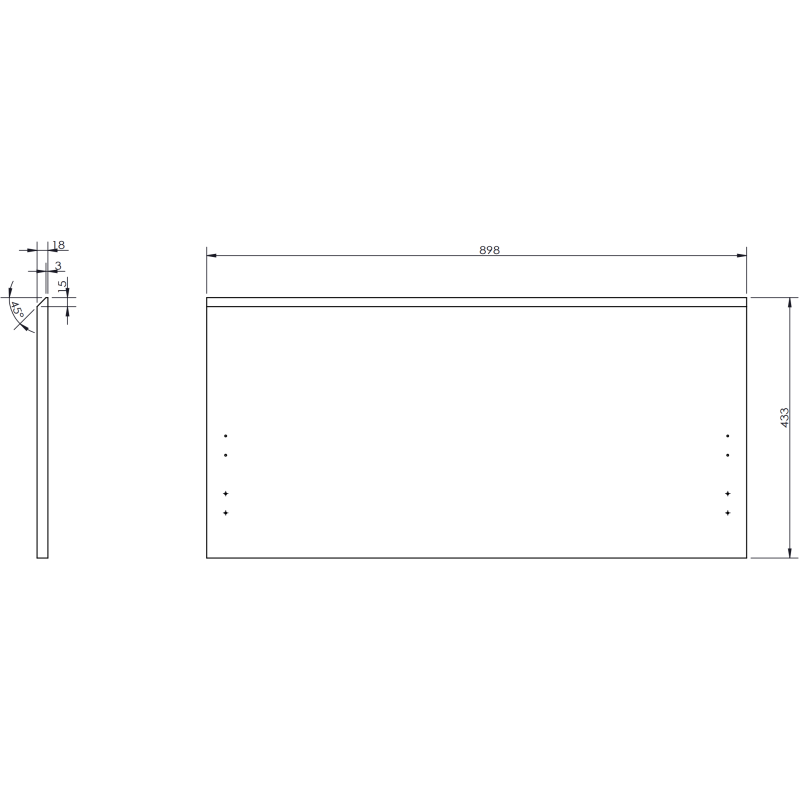 Mexen Rivel kúpeľňová skrinka 90 cm s umývadlom Vela, 1 zásuvka, ryhovaná, biela mat - 91A20-09047-1-BF01-W23M01
