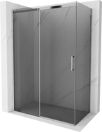 Mexen Omega sprchová kabína, posuvné dvere 160 x 80 cm, grafitová čierna, chrómová - 825-160-080-01-40