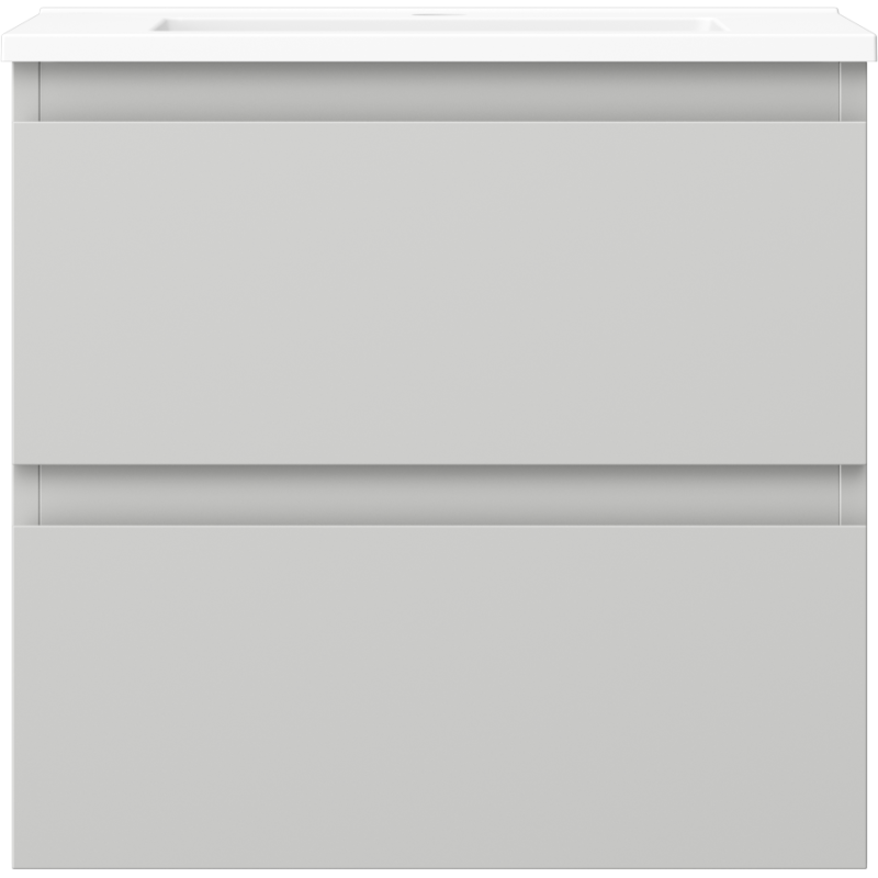 Mexen Orio kúpeľňová skrinka 50 cm s umývadlom Otis, 2 zásuvky, sivá matná/biela matná - 91A10-05047-2-BFF62-W18M01