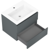 Mexen Orio kúpeľňová skrinka 60 cm s umývadlom Otis, 2 zásuvky, grafit mat/biela mat - 91A10-06047-2-BFF66-W18M01