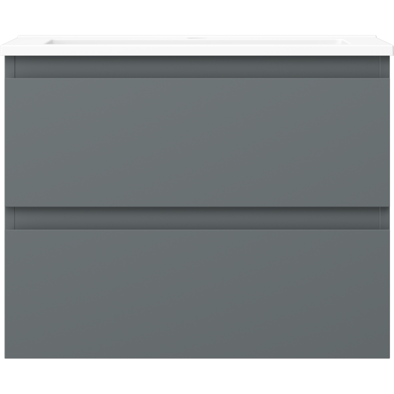 Mexen Orio kúpeľňová skrinka 60 cm s umývadlom Otis, 2 zásuvky, grafit mat/biela mat - 91A10-06047-2-BFF66-W18M01