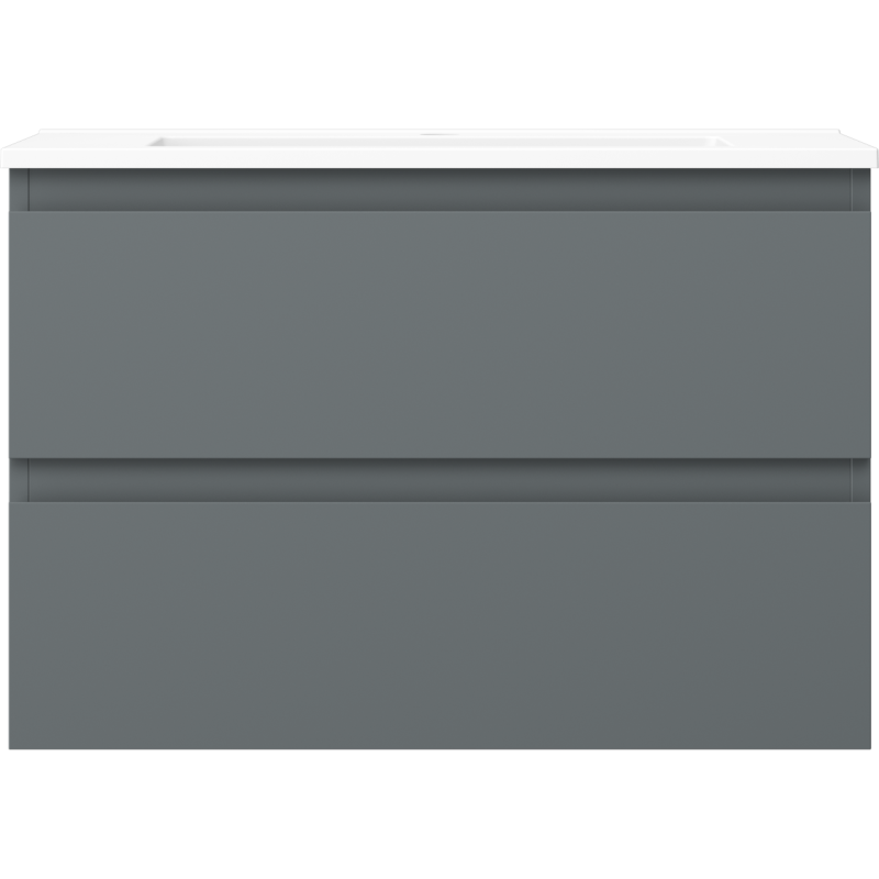 Mexen Orio kúpeľňová skrinka 70 cm s umývadlom Otis, 2 zásuvky, grafit mat/biela mat - 91A10-07047-2-BFF66-W18M01